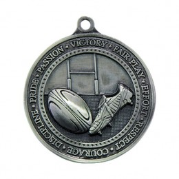 Die Cast Rugby Medal