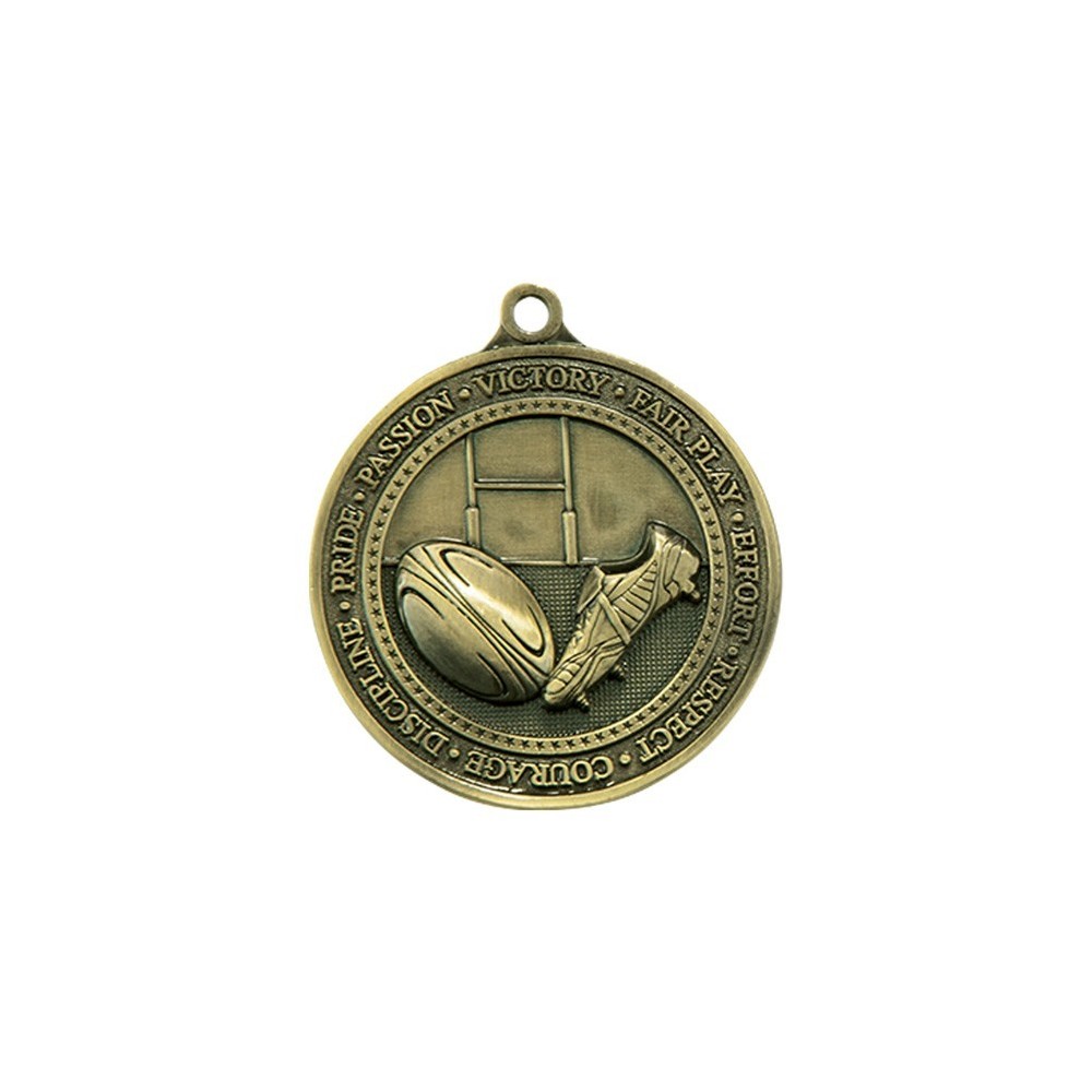 Die Cast Rugby Medal