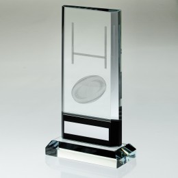 Glass Rugby Trophy