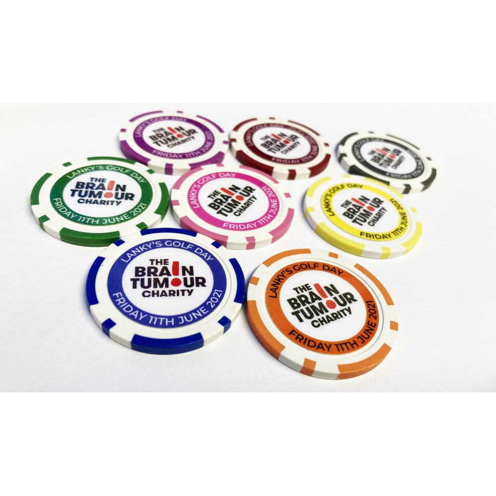 Personalised Poker Chip golf ball markers