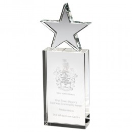 Clear Glass Star Award - 3 sizes