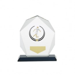 Glacier Football Player Glass Trophy - 3 sizes
