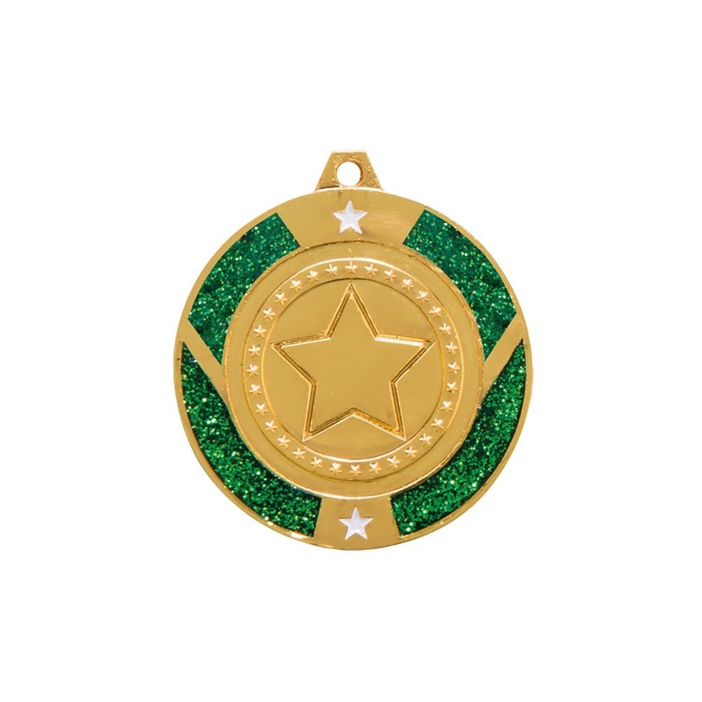 Gold Star Glitter medals