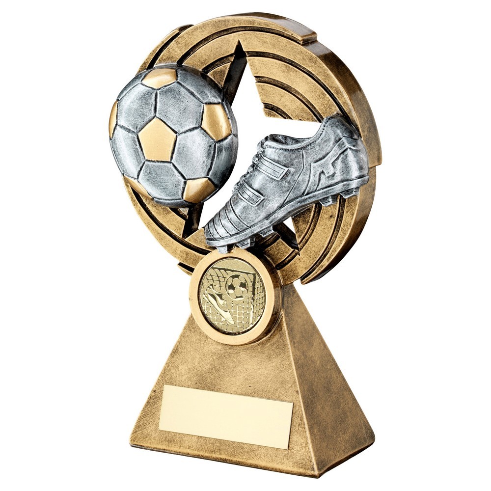 Silver and gold Ball and boot football award