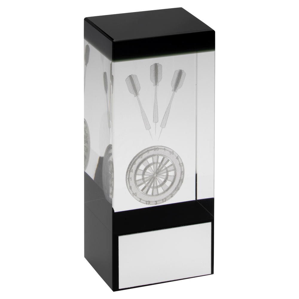 Darts Hologram Glass Block Award