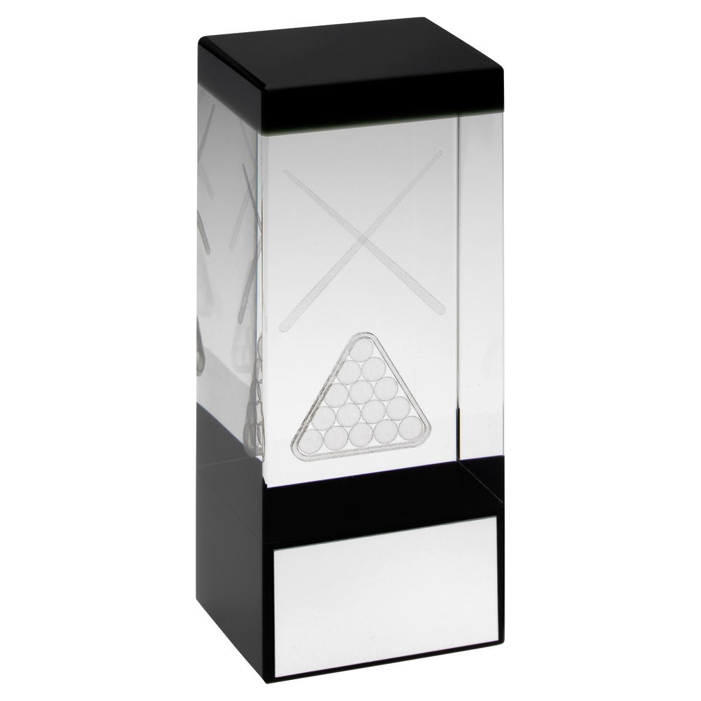 Pool / Snooker Hologram Glass Block Award