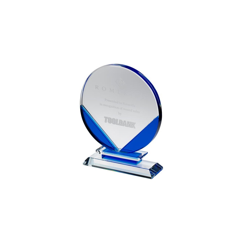 Blue Glass Trophy