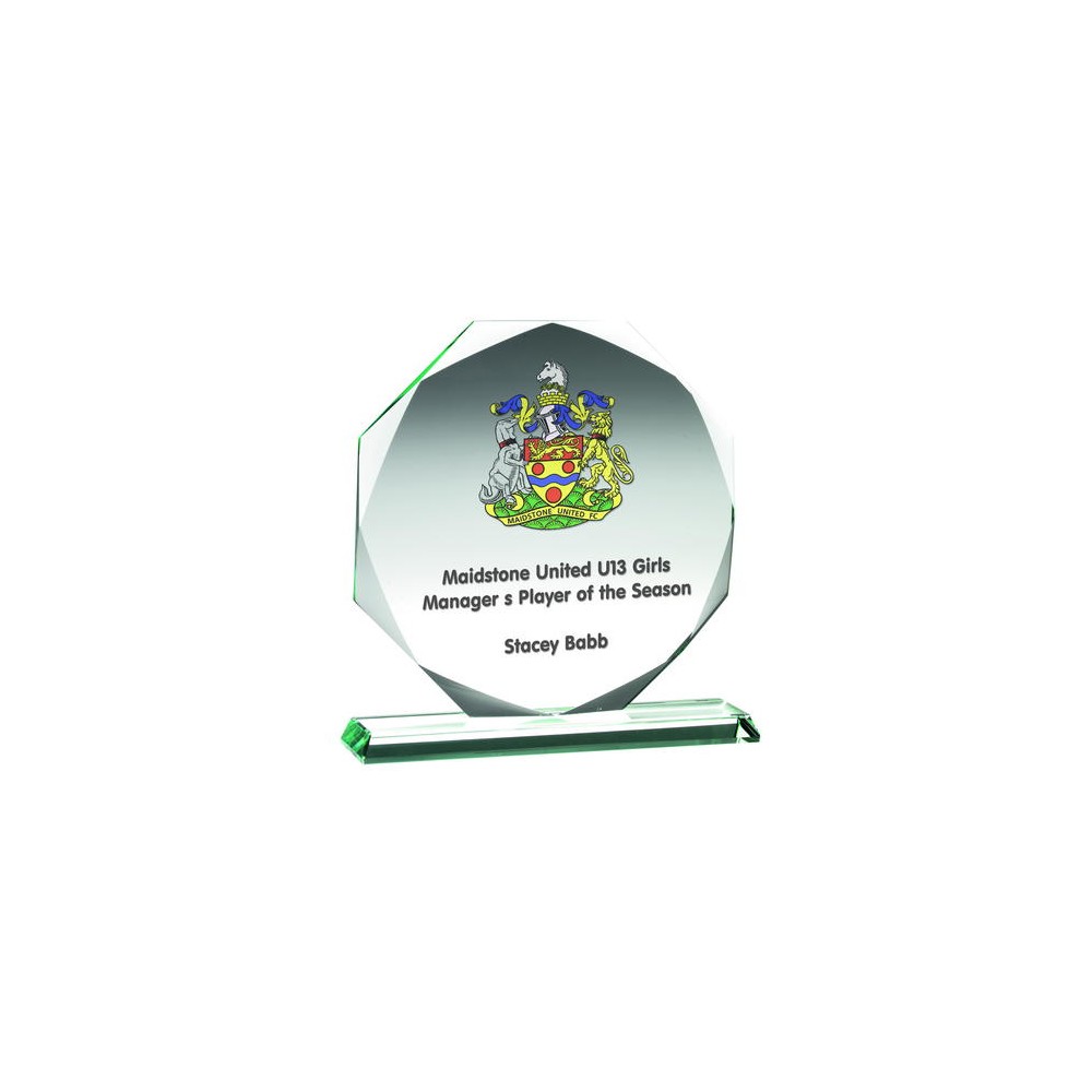 Colour printed glass award