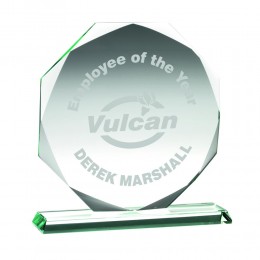 Laser engraved glass award