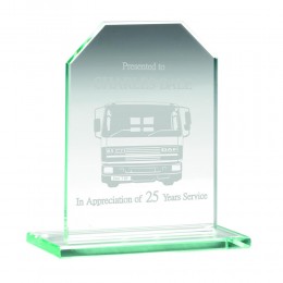 Engraved glass award